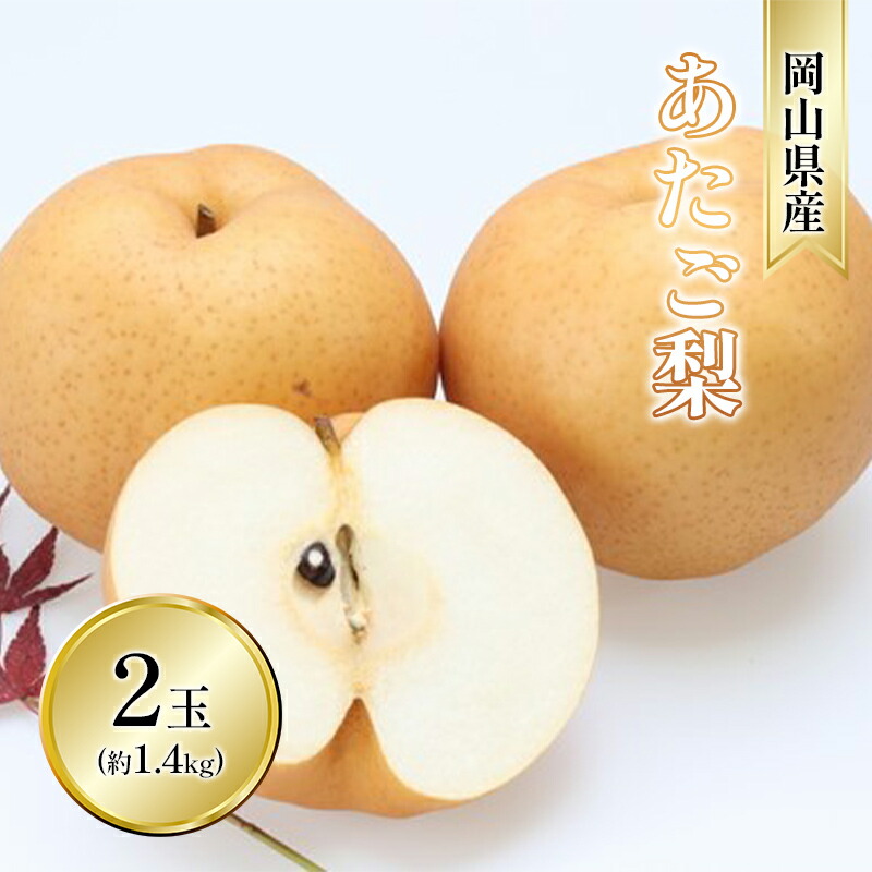 【ふるさと納税】梨 2025年 先行予約 あたご梨 2玉 青秀以上 (約1.4kg) 化粧箱入り 　お届け：2025年11月中旬～2025年12月中旬