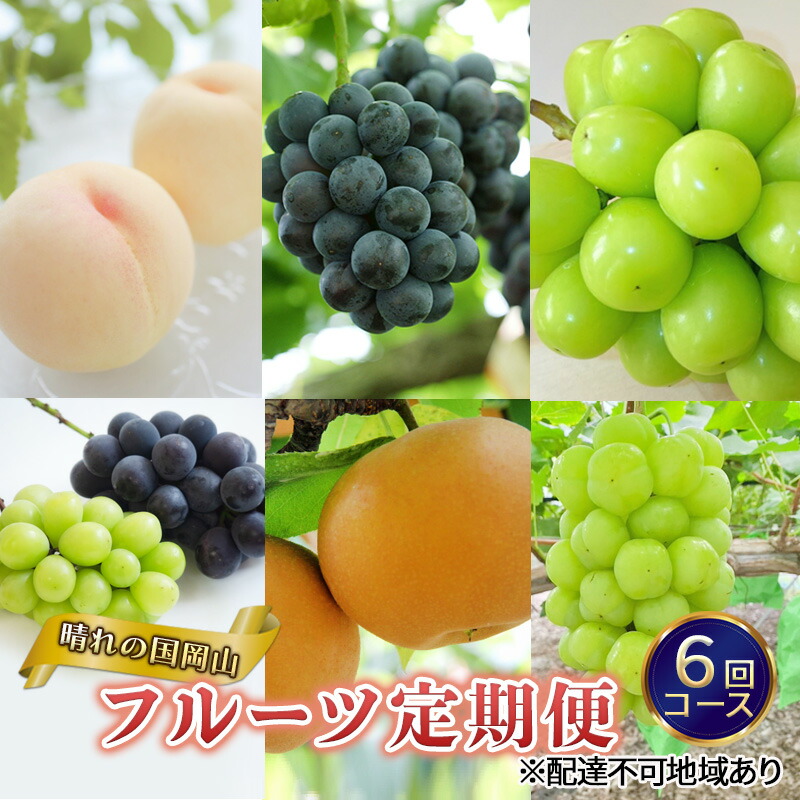 【ふるさと納税】フルーツ 晴れの国 岡山 の フルーツ 定期便 6回コース 岡山県産 桃 もも 葡萄 ぶどう 梨 なし 2025年 先行予約 　お届け：2025年7月1日～2025年12月28日
