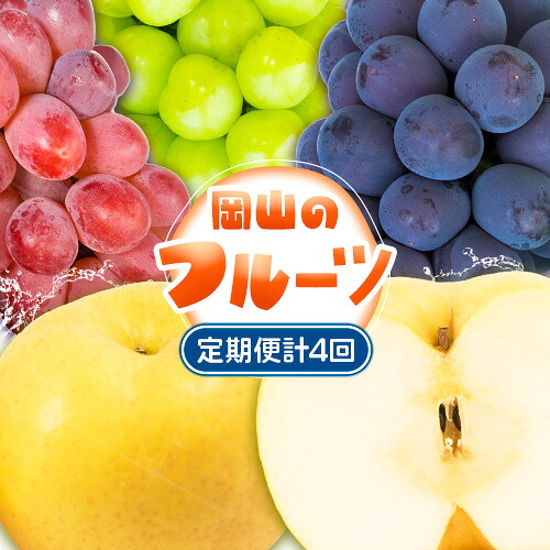 【ふるさと納税】【4回定期便】フルーツ 定期便 計4回コース 岡山県産 シャインマスカット 晴王 ニューピオーネ あたご梨 紫苑 株式会社山博《9月上旬-12月下旬頃出荷》岡山県 備前市 送料無料 フルーツ 果物 定期 ぶどう 梨 マスカット お取り寄せ【配送不可地域あり】 44,850円
