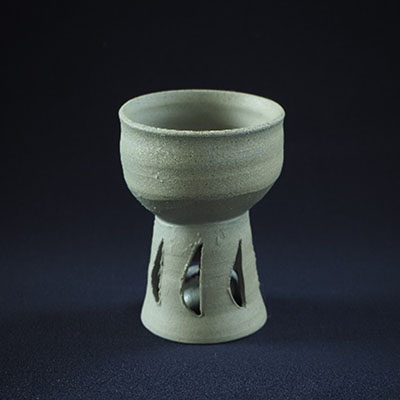 【ふるさと納税】寒風須恵器 ジングルカップ（作：松川広己) 桐箱付 工芸品 食器 マグカップ
