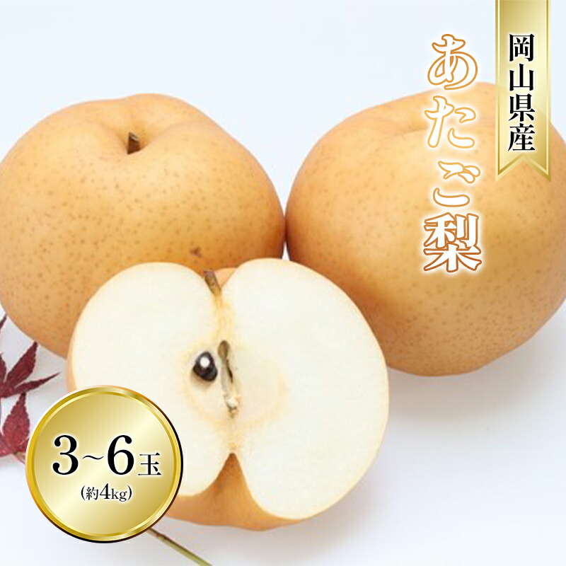【ふるさと納税】梨 2025年 先行予約 あたご梨 3-6玉 青秀以上 (約4kg) 化粧箱入り　お届け：2025年11月中旬～2025年12月中旬