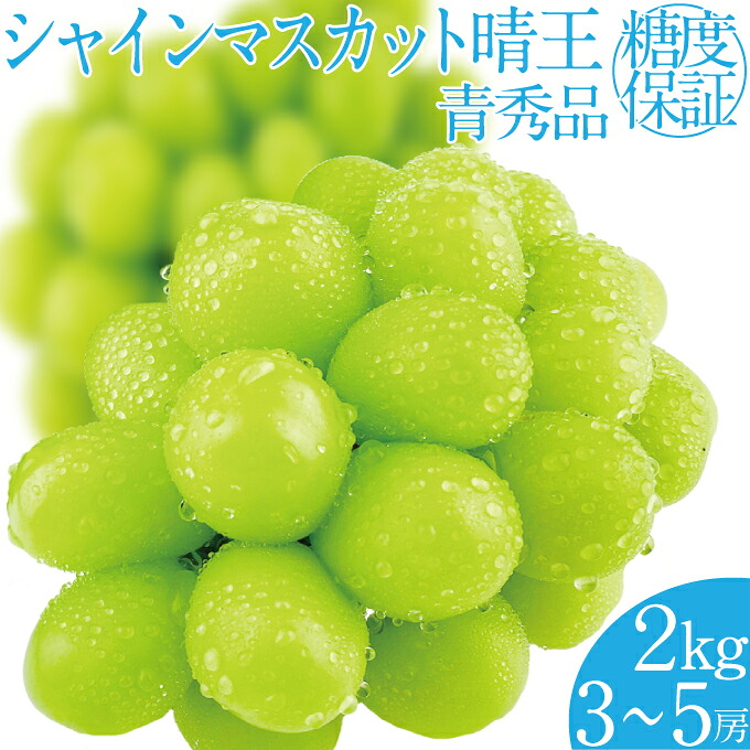 【ふるさと納税】2026年 先行予約受付中 シャインマスカット晴王 約2kg(3～5房) 岡山県産 種無し 皮ごと食べる みずみずしい 甘い フレッシュ 瀬戸内 晴れの国 おかやま 果物大国 ハレノフルーツ　お届け：2026年9月1日～2026年10月31日