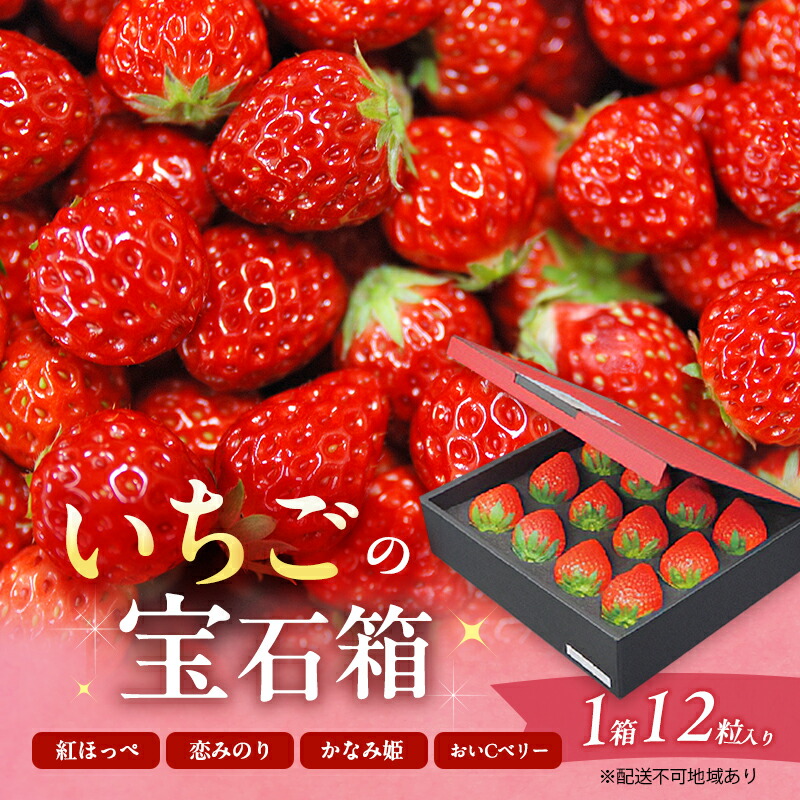【ふるさと納税】いちご 2026年 先行予約 いちごの宝石箱 1箱 12粒入り イチゴ 苺 果物 岡山県 赤磐市 　お届け：2026年1月初旬～3月下旬