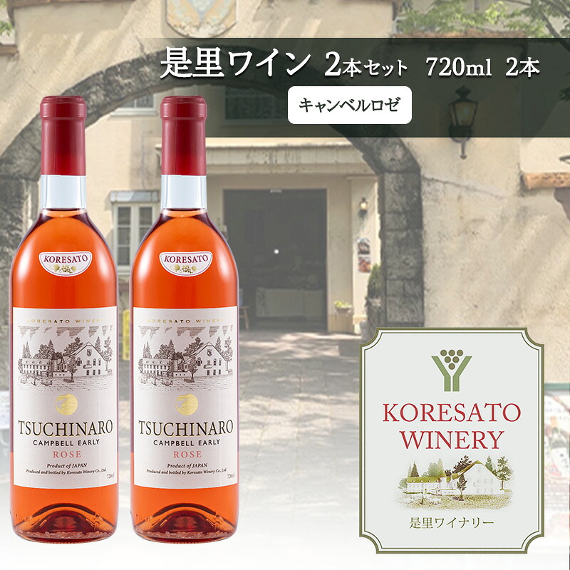 【ふるさと納税】是里 ワイン 果実酒 キャンベルロゼ 720ml 2本 岡山 赤磐市 お酒