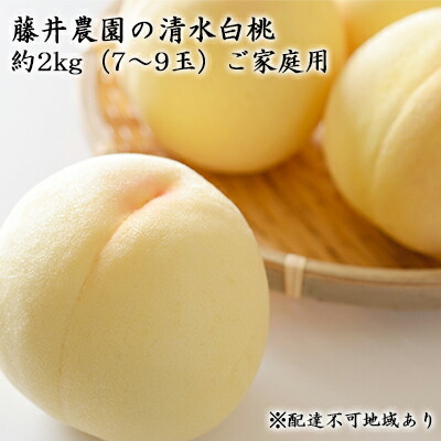 【ふるさと納税】【2025年先行予約】 桃 岡山県産 ご家庭用 もも 清水 白桃 約2kg（7～9玉） 藤井農園《2025年7月中旬～8月上旬頃出荷》  果物 岡山 里庄町 モモ　お届け：2025年7月中旬～2025年8月上旬
