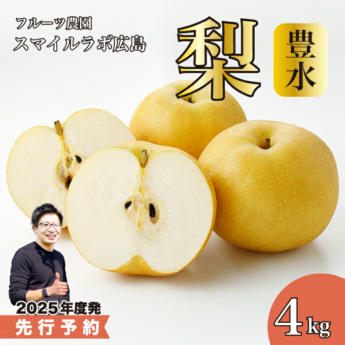 【ふるさと納税】【先行受付】豊水（ほうすい）4kg 梨 ナシ なし 新鮮 産地直送 広島県三原市【2025年9月頃より順次発送】 059010