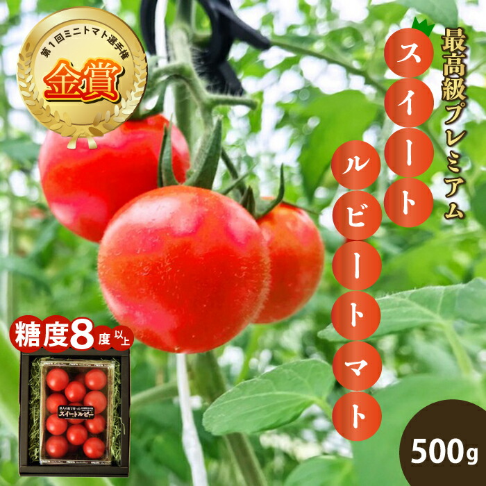 【ふるさと納税】広島県産 スイートルビートマト 500g 野菜 やさい 食品 トマト ミニトマト とまと 金賞受賞 三原市 032002