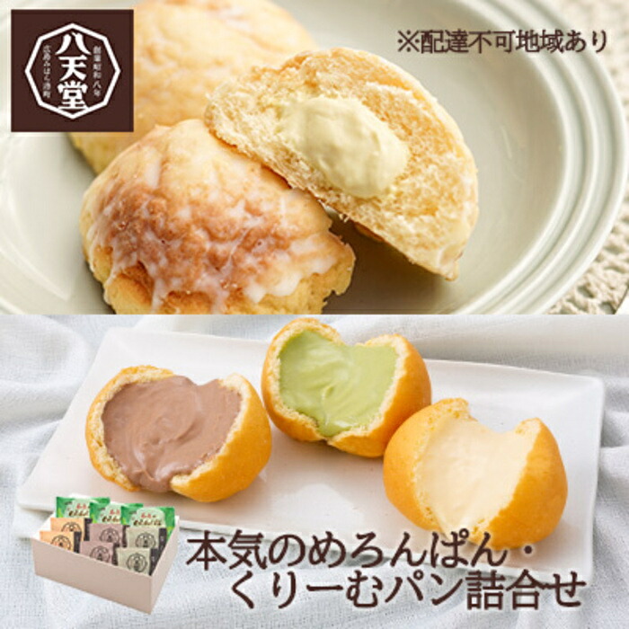 【ふるさと納税】【八天堂】本気のめろんぱん・くりーむパン 9個詰合せ(全4種) 菓子パン メロンパン クリームパン カスタード 抹茶 チョコレート おやつ フローズン 冷凍 ギフト 015006 ｜広島県三原市