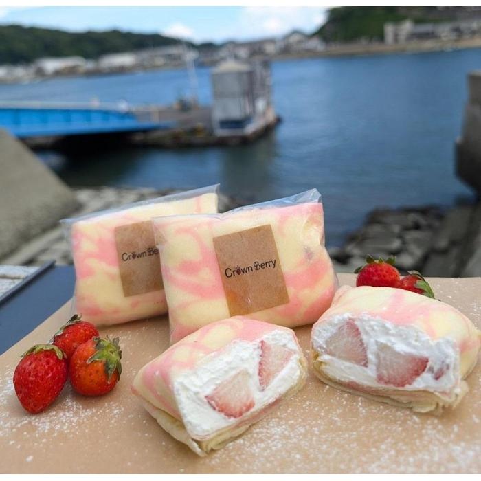 【ふるさと納税】いちごの日常（苺生クリームクレープと苺チョコ生クリームクレープ）２種類各5個 | 菓子 おかし スイーツ デザート 食品 人気 おすすめ 送料無料｜広島県尾道市