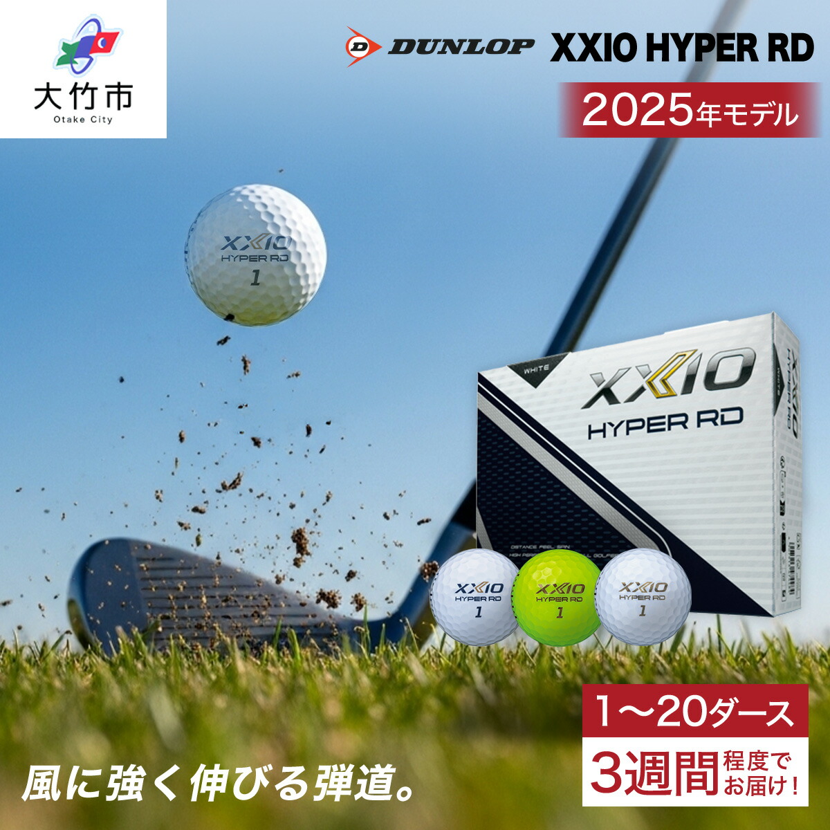 【ふるさと納税】ゼクシオ HYPER RD 1十二から20十二【選べる色つや：白いこと／割り増し金白いこと／菩提樹黄色】ダンロップ ゴルフどんぶり鉢｜DUNLOP XXIO ご機嫌基準打数 低回転運動 高初速 高手向かい ホンブルグ帽な打感 高弾道 直進性 飛不一致 ふるさと 総やか golf [2240-2268]