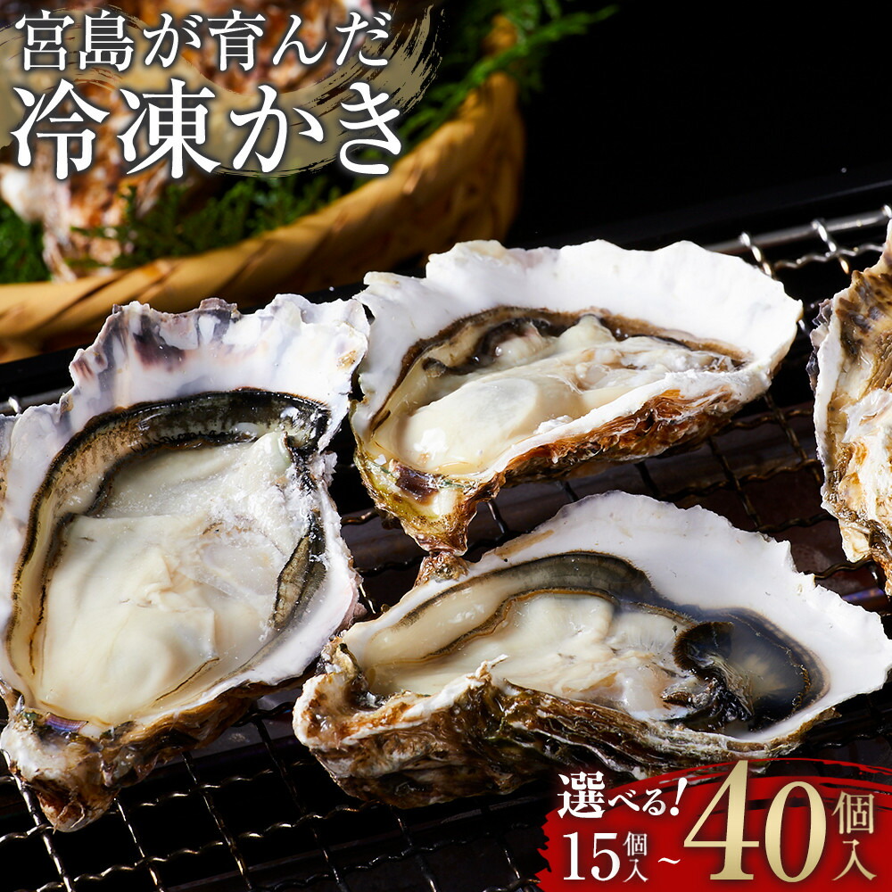 【ふるさと納税】【選べる個数 加熱用】宮島が育んだ冷凍かき(殻付き) | 牡蠣 広島かき 広島牡蠣 新鮮 旬 広島県 宮島 廿日市市