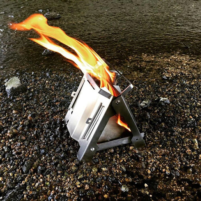 【ふるさと納税】野良ストーブ　Nora Stove　頑強なオールステンレス製焚き火台 | たき火 アウトドア キャンプ ストーブ｜広島県廿日市市