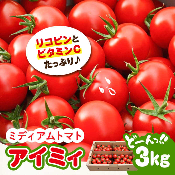 【ふるさと納税】野菜 やさい トマト とまと 「食の安全」を守りたい！ 自然を活用した低農薬栽培！【11月上旬から翌年6月末まで順次発送】ミディアムトマト 3kg 料理 人気 美容 健康 ギフト 広島県産 江田島市/有限会社グリーンファーム沖美 [XAB001]