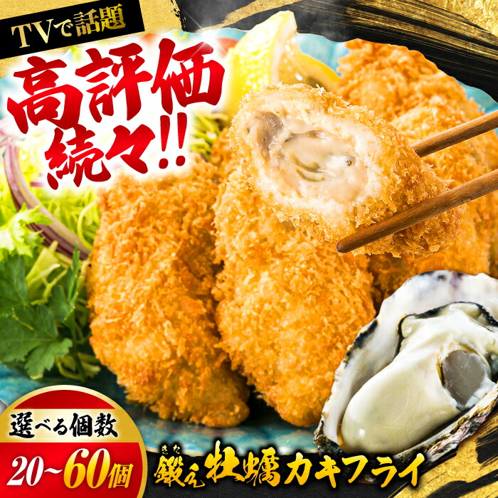 【ふるさと納税】テレビで話題！【冷凍】【選べる内容量】鍛え牡蠣 カキフライ 20～60個 人気 簡単 レシピ ギフト カキフライ 広島県産 江田島市/有限会社寺本水産 [XAE015] 牡蠣 冷凍 むき身 殻付き かき カキ 生牡蠣 カキフライ 広島牡蠣