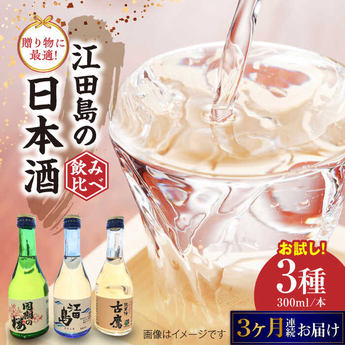【ふるさと納税】【全3回定期便】江田島銘醸おすすめ日本酒 お試し飲み比べセット 300mL×3種 飲み比べ 人気 日本酒 おしゃれ ギフト プレゼント 広島県産 江田島市 /江田島銘醸 株式会社[XAF032] 日本酒 さけ sake 酒 お酒 アルコール 地酒 純米 大吟醸 焼酎 飲み比べ
