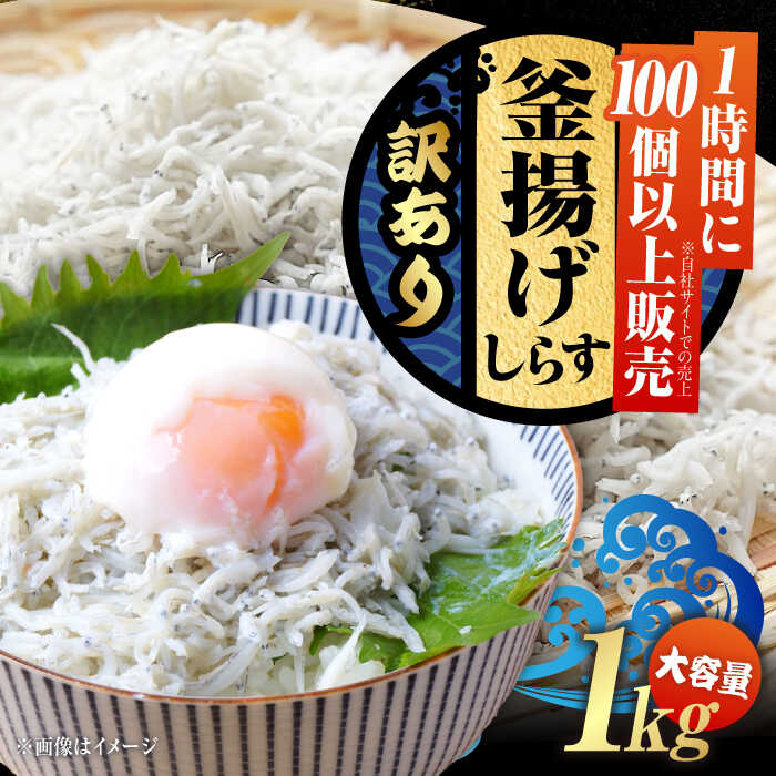 【ふるさと納税】【訳あり】しらす 冷凍 シラス 干し 釜揚げ鮮度抜群＆水分率80％!ふわふわ釜揚げしらす 1kg （業務用） 冷凍 シラス 鮮魚 ギフト 海鮮丼 広島県 江田島/三島水産株式会社[XCN007]