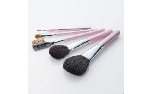 熊野化粧筆 ピンクパール５本セット Pk 47 メイクブラシ 熊野筆 化粧筆 国内発送