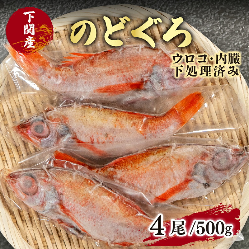 【ふるさと納税】 のどぐろ 中 サイズ 4尾 高級 魚 鮮魚 冷凍 アカムツ 下処理 済 下関