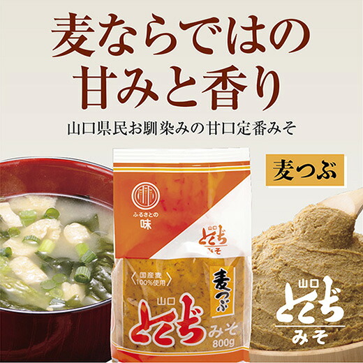 D503【ふるさと納税】山口とくぢみそ　麦つぶみそ（1ケース）