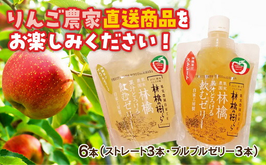 D520【ふるさと納税】 林檎果汁とろける飲むゼリーセット 8,400円