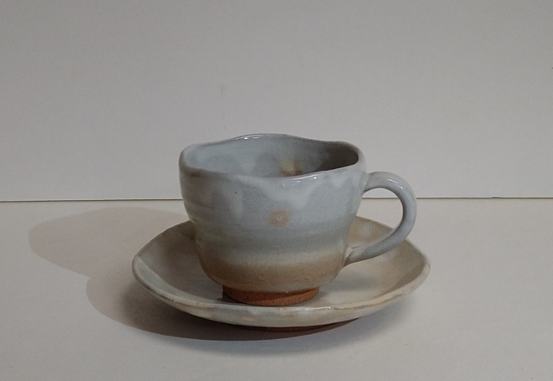 【ふるさと納税】萩焼 コーヒー碗 ヒラヒラ ソロ