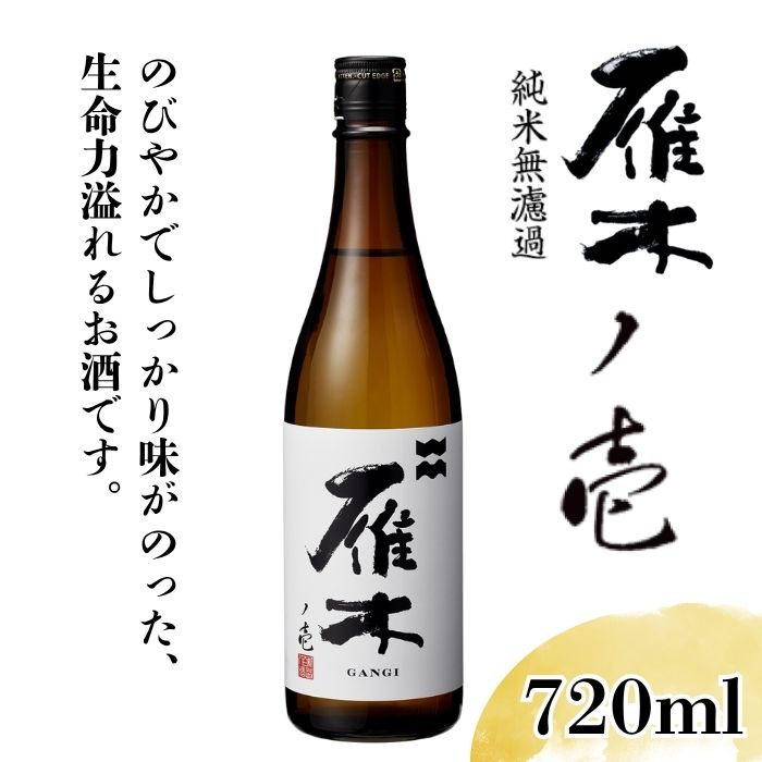 【ふるさと納税】 日本酒 雁木 ノ壱 純米無濾過生原酒 720ml【八百新酒造(株)】