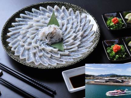 【ふるさと納税】とらふぐ ふぐ 刺身 冷凍 青海島観光汽船 乗船券2名 セット (1328)｜山口県長門市