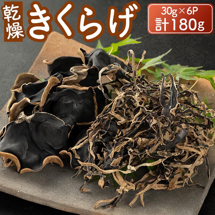 【ふるさと納税】乾燥きくらげ30g×６P 180g | 野菜 やさい きのこ きくらげ 食品 人気 おすすめ 送料無料