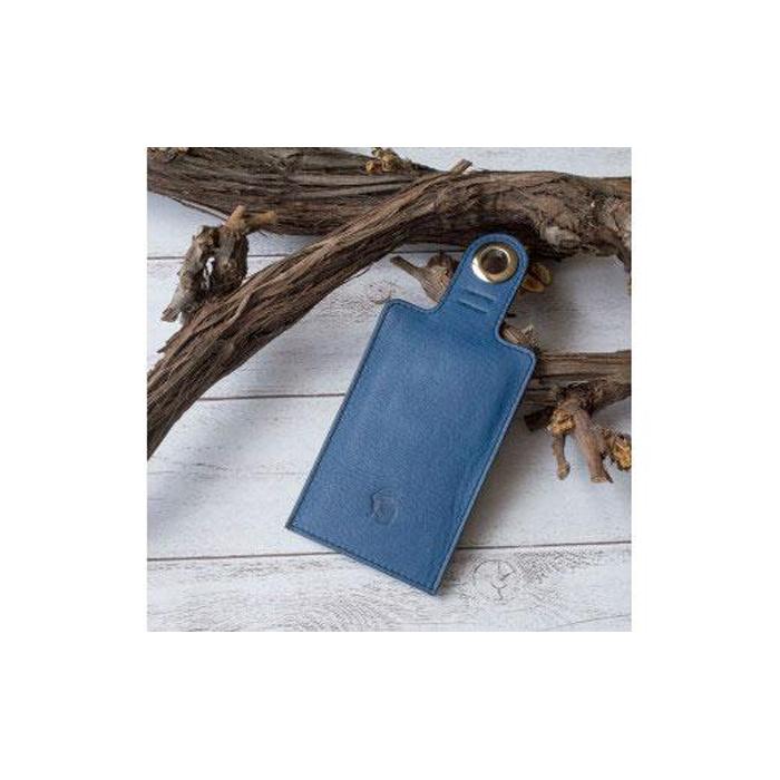 【ふるさと納税】本革 藍染め ベル型キーケース | 革 革製品 日本製 ギフト 贈答 プレゼント スマートキー メンズ レディース かわ 鍵 ケース プレゼント 徳島 人気 おすすめ 送料無料｜徳島県徳島市