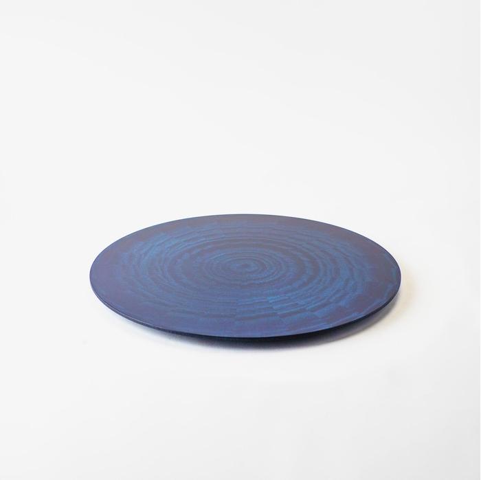 【ふるさと納税】RAYS PLATE Round M 藍染 １枚 ｜トレー プレート お皿 皿 食器 インテリア | 食器 日用品 人気 おすすめ 送料無料