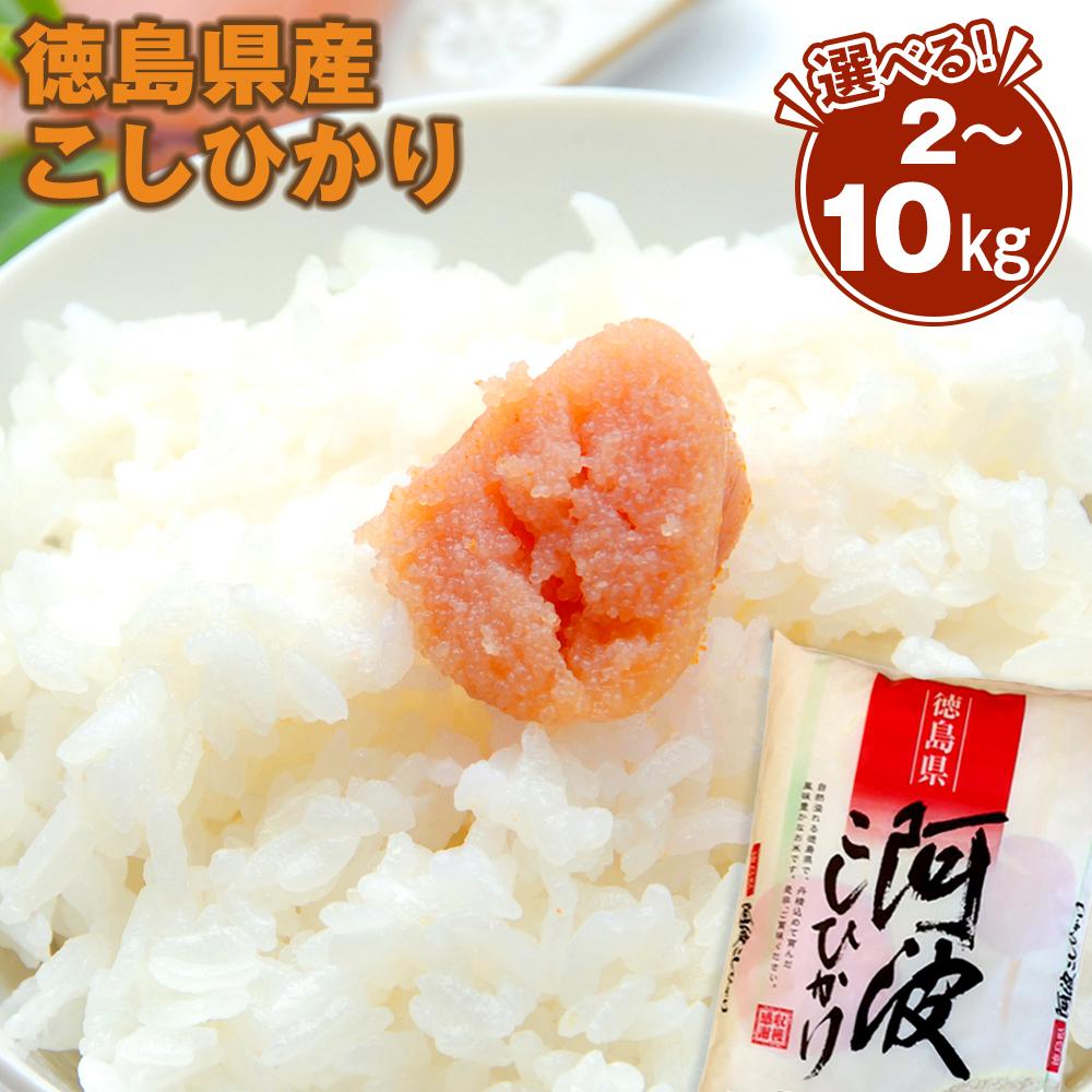 【ふるさと納税】選べる!!　徳島県産 コシヒカリ 阿波の恵み米  2kg・4kg・10kg | お米 こめ 白米 食品 人気 おすすめ 送料無料