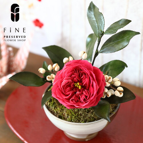 【ふるさと納税】 【母の日用】プリザーブドフラワー 花椿 ＜Fine＞ ｜花 ギフト プレゼント アレンジ おしゃれ 母の日 誕生日 結婚祝い 退職祝い お祝い