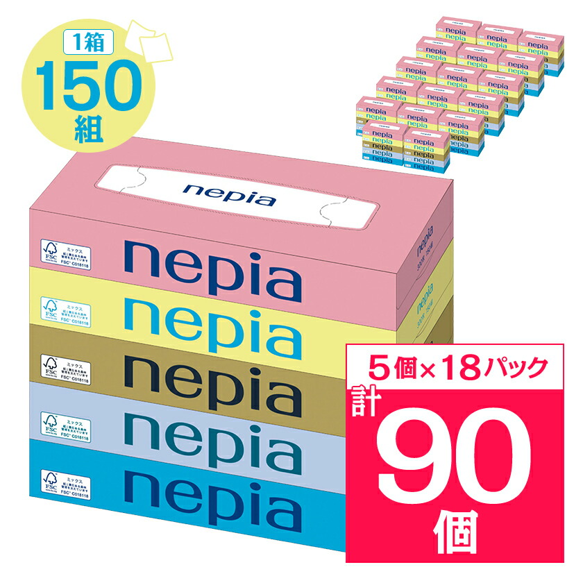 【ふるさと納税】ネピアティシュペーパー150W5個容器に並べる(薔薇数90個)_ ティッシュ ちり紙 日装置 ネピア 疲労困憊品 一般受け おすすめ 貨物輸送無料 製造会社 パウダーコンパクト腹積もり 徳島県 【1605589】