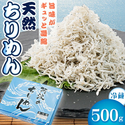 【ふるさと納税】【冷蔵】天然ちりめん500g　おすそ分けに人気【配送不可地域：離島】【1399997】｜徳島県阿南市