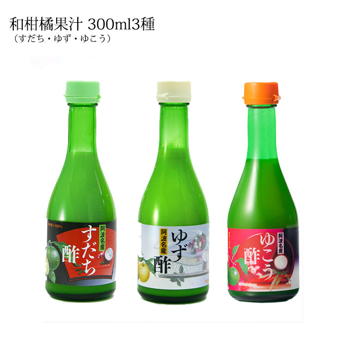 【ふるさと納税】和柑橘果汁 300ml 3種セット