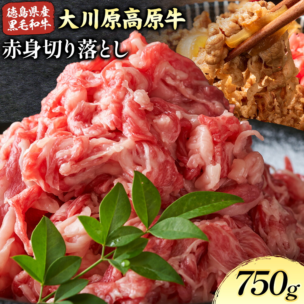 【ふるさと納税】大川原高原牛 赤身切り落とし 750g 肉の藤原《30日以内に出荷予定(土日祝除く)》│ 冷凍 和牛 希少 大川原高原 牛肉 赤身 贅沢 すき焼き 牛丼 弁当 手軽 ギフト 贈答 プレゼント｜徳島県佐那河内村