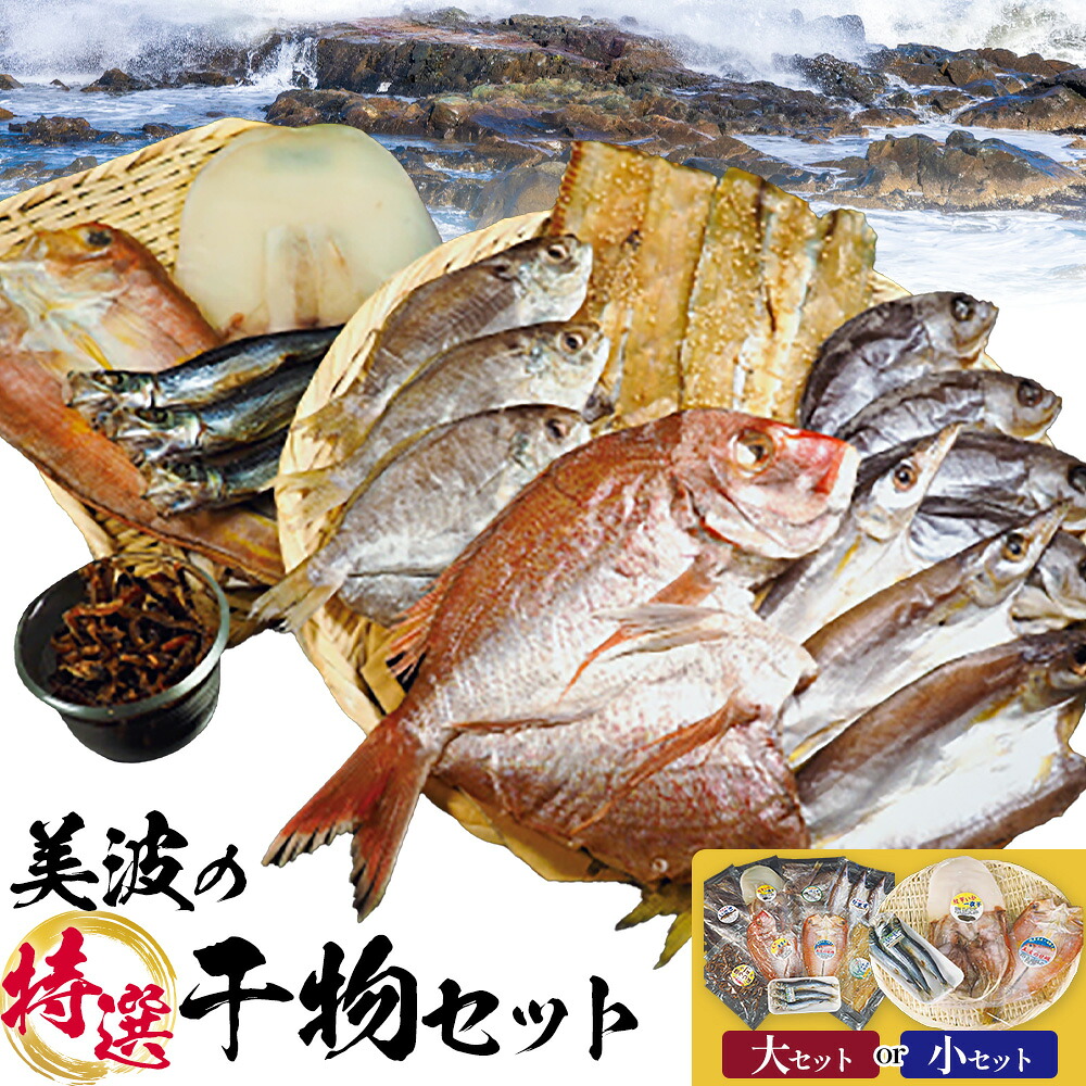 【ふるさと納税】はまみや海産 美波 の 特選 干物セット 選べるセット 大 小《30日以内に出荷予定（土日祝除く）》徳島県 佐那河内村 干物 ひもの みりん干し 一夜干し｜徳島県佐那河内村