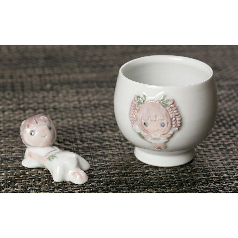 【ふるさと納税】021-002　ふじっこちゃん湯飲み＆箸置きセット