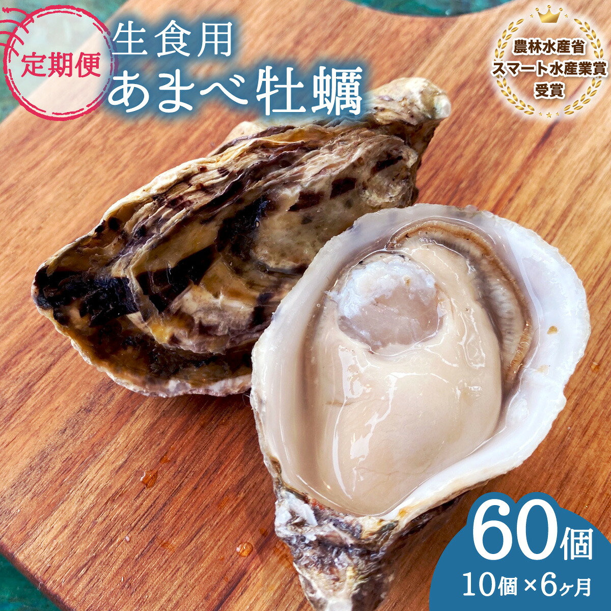 【ふるさと納税】【あまべ牡蠣 10個 6ヶ月連続定期便】あまべ牡蠣 10個 6ヶ月定期便 60個 牡蠣 シングルシード 生食用 殻付き かき カキ オイスター 生ガキ 生牡蠣 生がき 生かき ギフト 貝 旨味