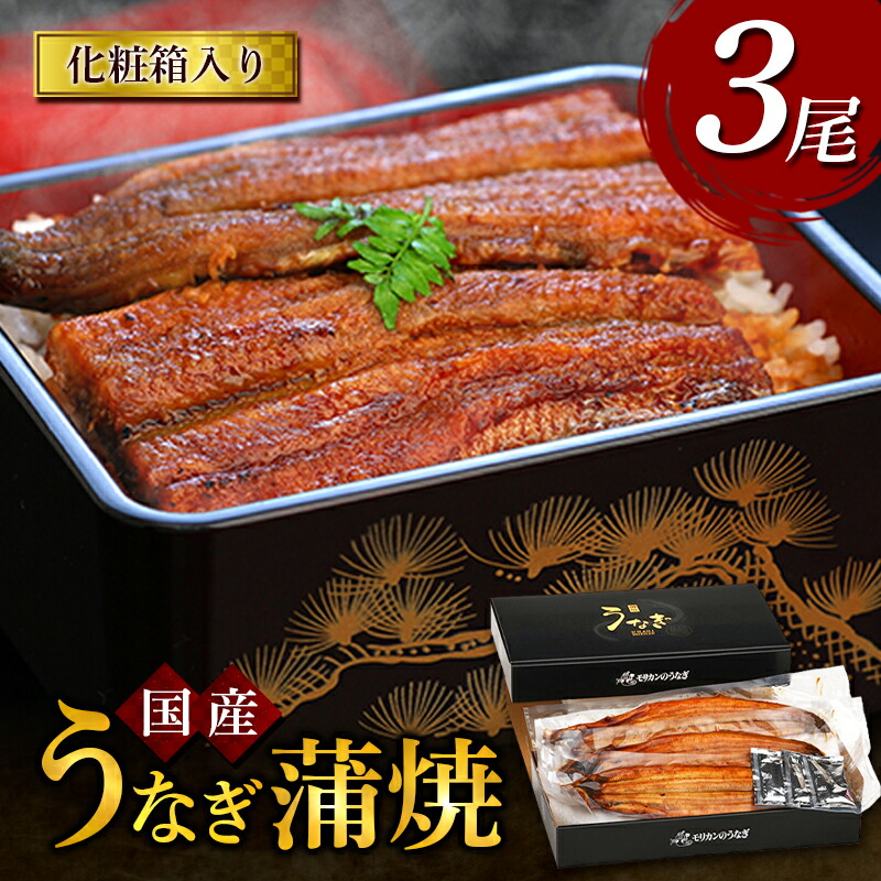 【ふるさと納税】うなぎ蒲焼 3尾入　国産 鰻 ウナギ 蒲焼き ギフト 贈答品 お歳暮 正月 うな丼 鰻丼 うな重 鰻重 ひつまぶし お中元 魚貝類 魚介類