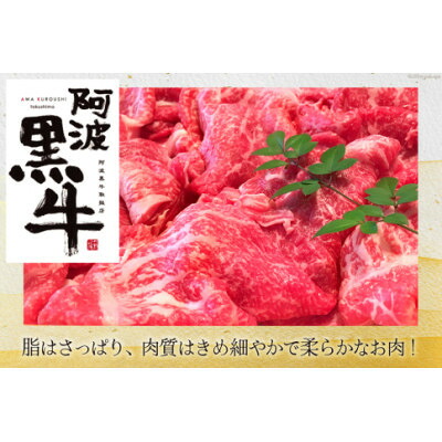 【ふるさと納税】【毎月定期便】訳あり 阿波黒牛 牛上中肉 切り落とし 350g 2p 計700g全12回【配送不可地域：離島】【4081825】