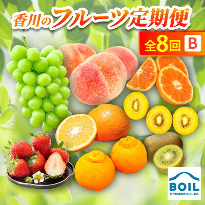 【ふるさと納税】【発送月固定定期便】香川のフルーツ(8B)全8回【配送不可地域：離島・北海道・沖縄県】【4083576】｜香川県