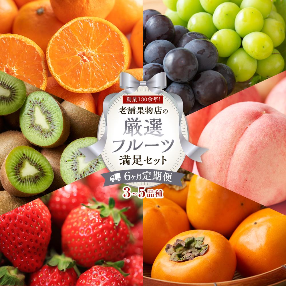 【ふるさと納税】【6ヶ月連続定期便】 創業130余年！老舗果物店の厳選フルーツ詰合せ♪満足セット（3～5品種） | フルーツ 果物 くだもの 食品 人気 おすすめ 送料無料