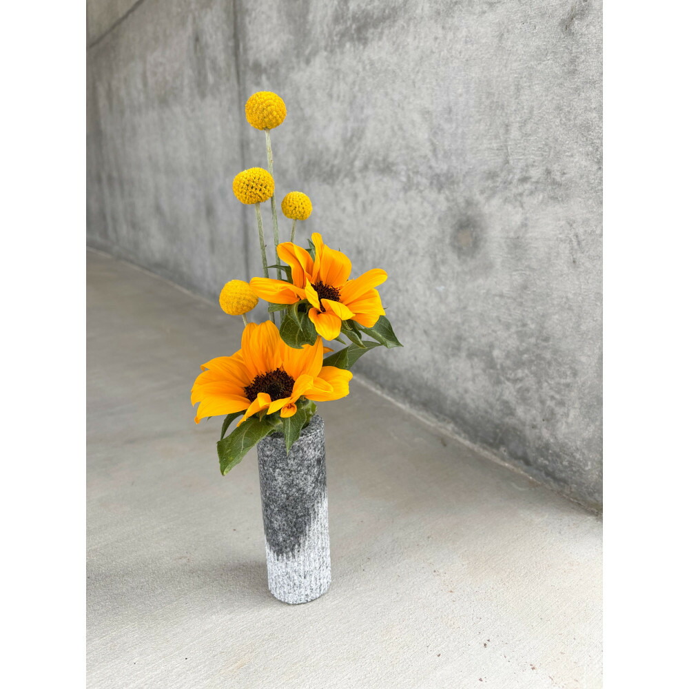 【ふるさと納税】庵治石　花瓶　COLUMN wave