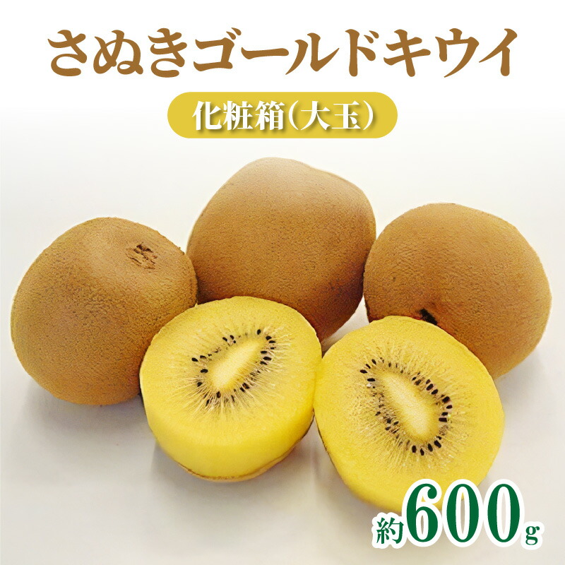 【ふるさと納税】さぬきゴールドキウイ化粧箱(大玉)　約600g【2026年10月中旬～2027年1月下旬配送】 | 香川県産 黄金色の果肉 化粧箱入り贈答 果物 フルーツ デザート スイーツ 産地直送 食品 人気 おすすめ お取り寄せ お取り寄せグルメ 10,360円