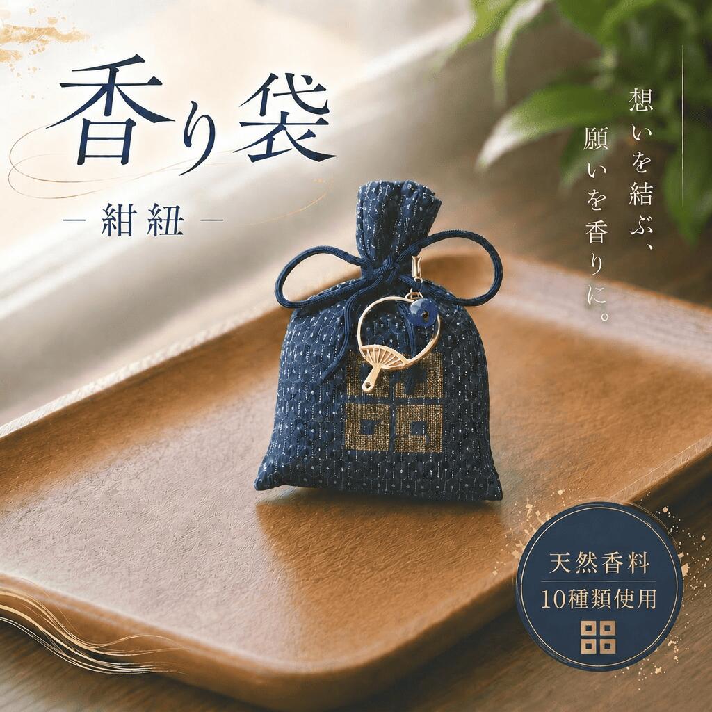 【ふるさと納税】 京極あわせ 四つ目香り袋 (青玉) 天然 香料 大島紬 白檀 漢方 天然香料 クローゼット 贈答 ギフト 父の日 お中元 香川県 丸亀市|香川県丸亀市