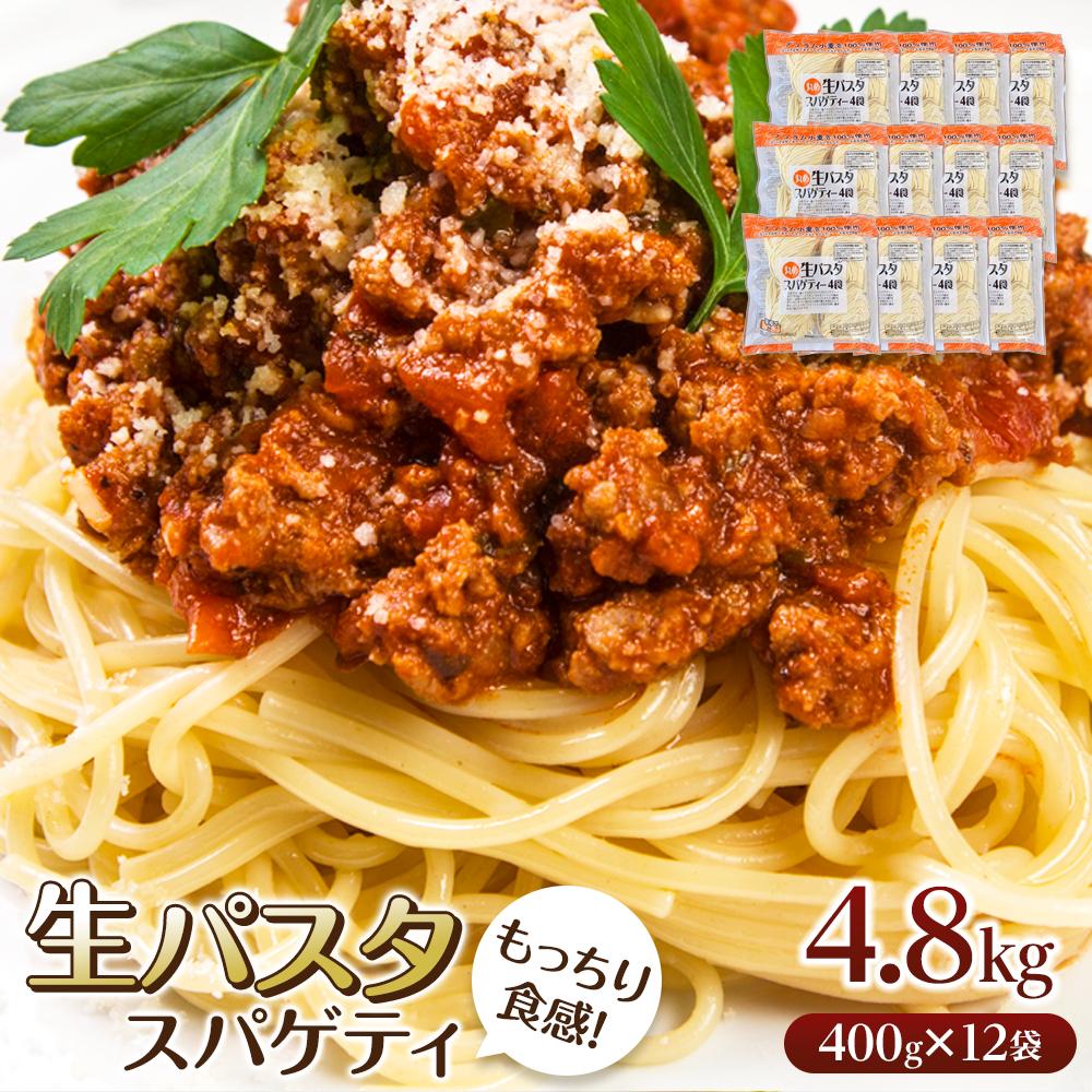 【ふるさと納税】生パスタ スパゲティ 4.8kg 48食 ( 400g × 12袋 )｜生麺 | 麺 食品 加工食品 人気 おすすめ 送料無料