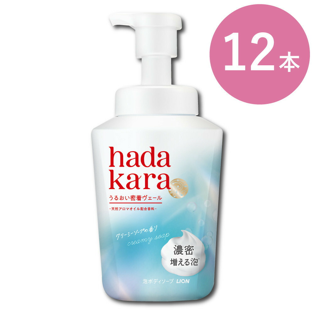 【ふるさと納税】【新パッケージ】hadakara（ハダカラ）ボディソープ　泡で出てくるタイプ　クリーミーソープの香り　本体540ml 12本セット | 石鹸 スキンケア 洗浄 ボディケア 人気 おすすめ 送料無料