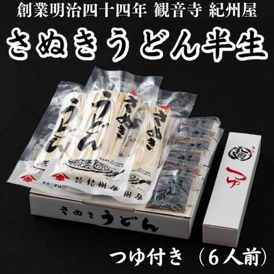 【ふるさと納税】さぬきうどん半生（つゆ付）（6人前）2人前×3袋 麺類 讃岐うどん