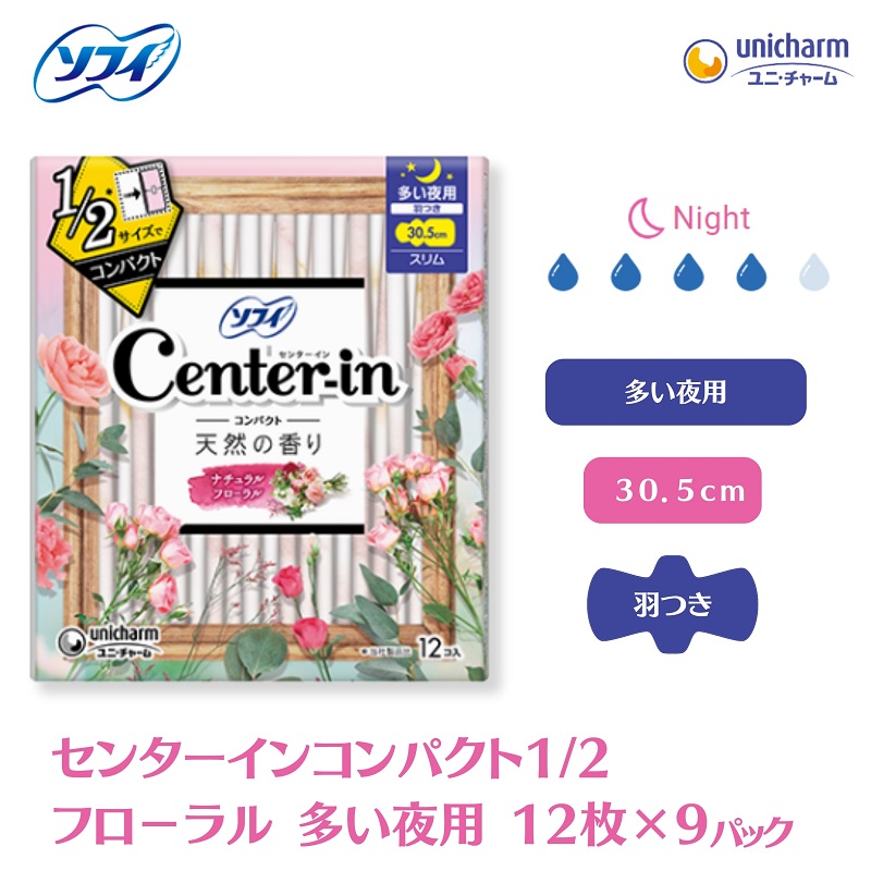 【ふるさと納税】ソフィ センターインコンパクト１／２フローラル 多くの夜用 12枚×9 雑貨 日装置 せっ生装置 下り物装置 テーブルナプキン か細い ユニ 引きつける  お届け：ご献ずる（ご預け入れる）突きとめる後、約2週～1カ月度合いでお届けとなります。